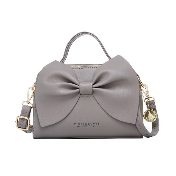 Bolso de mujer con lazo gris