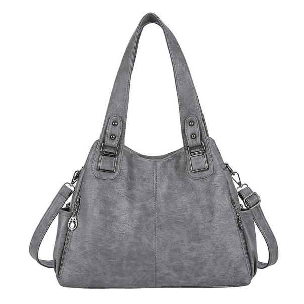 Bolso de piel para mujer M1075 gris