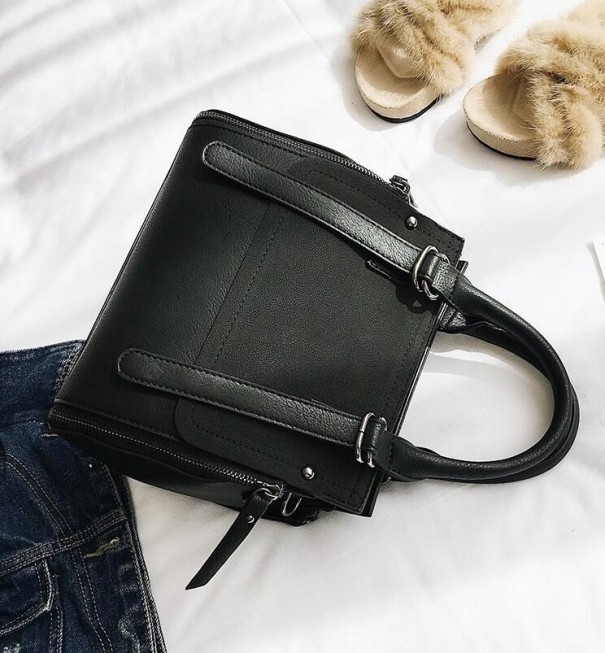 Bolso de piel para mujer M1094 negro