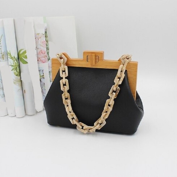 Bolso de piel para mujer M1133 negro