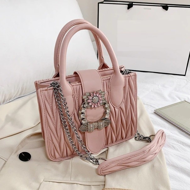 Bolso de piel para mujer M1190 rosa