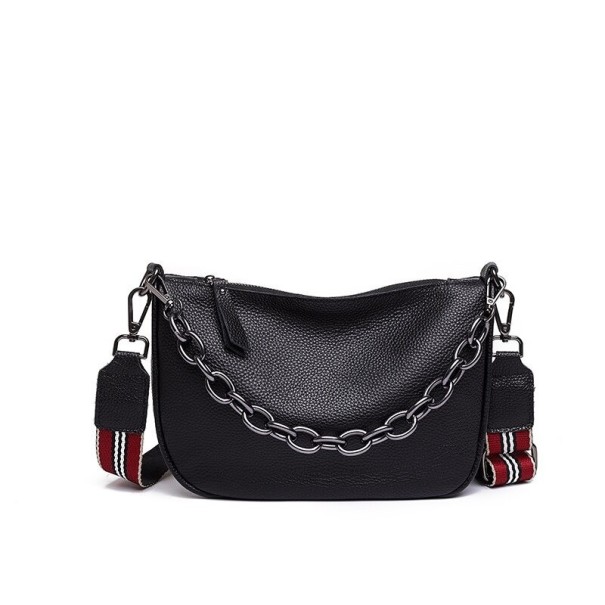 Bolso de piel para mujer M1297 negro