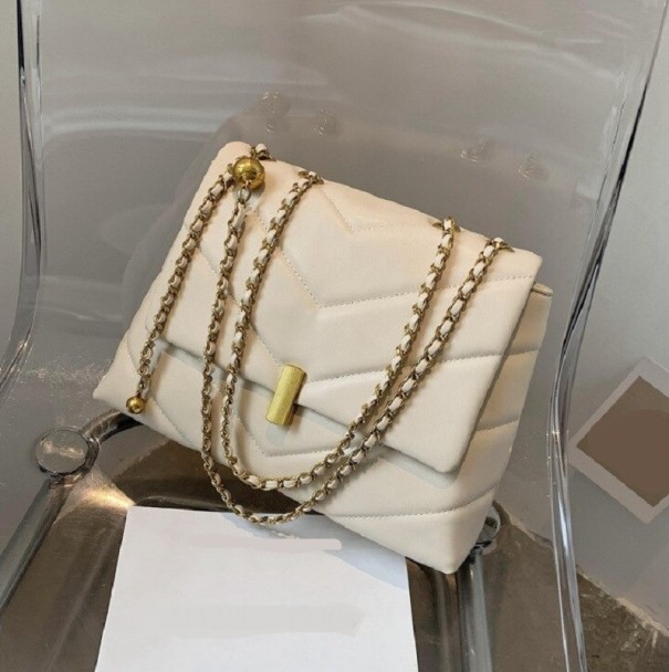 Bolso de piel para mujer M1449 crema