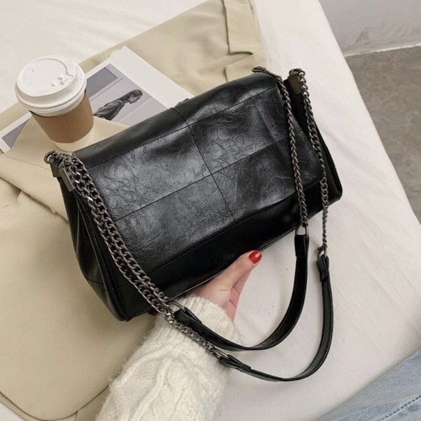 Bolso de piel para mujer M714 negro