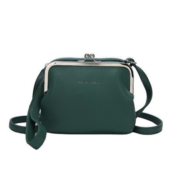 Bolso de piel para mujer M811 verde oscuro