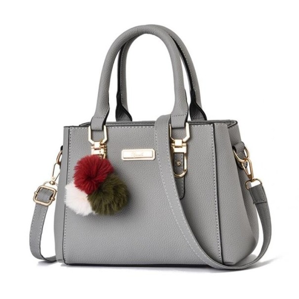 Bolso de piel para mujer M828 gris