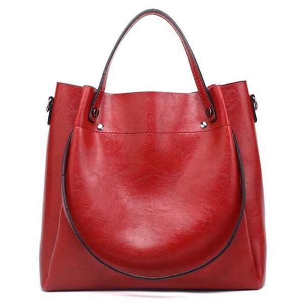 Bolso de piel para mujer M847 rojo