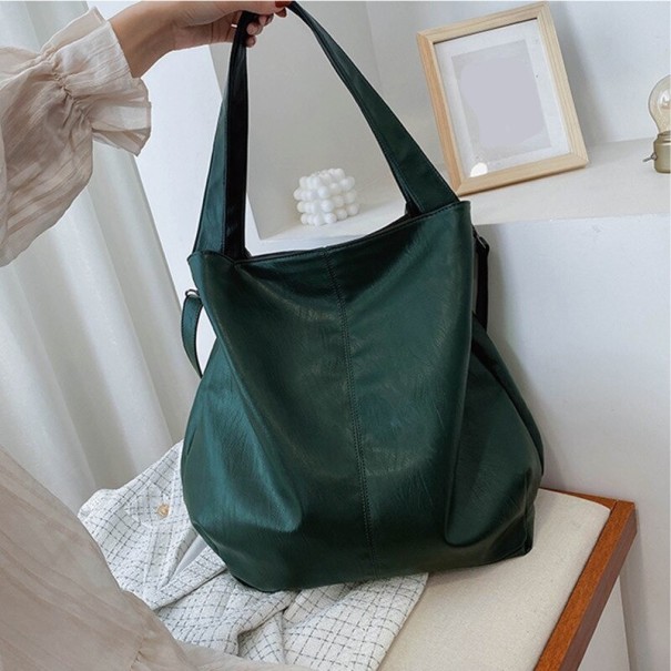Bolso de piel para mujer M848 verde oscuro