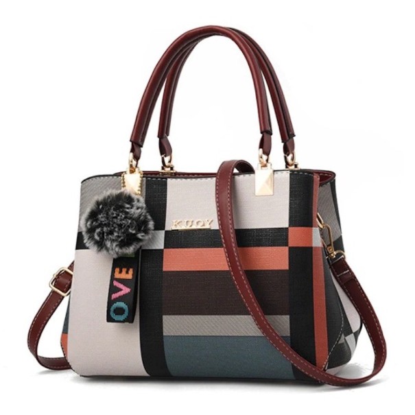 Bolso de piel para mujer M900 borgoña
