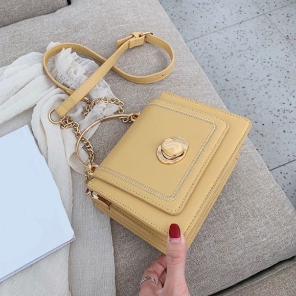 Bolso de piel para mujer M922 amarillo claro