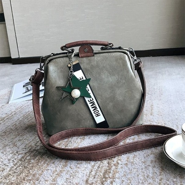 Bolso de piel para mujer M936 gris