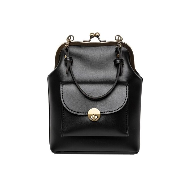 Bolso de piel para mujer M943 negro