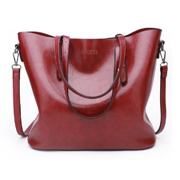 Bolso de piel para mujer M993 burdeos
