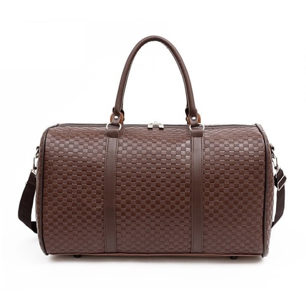 Bolso de viaje de piel T1145 marrón L