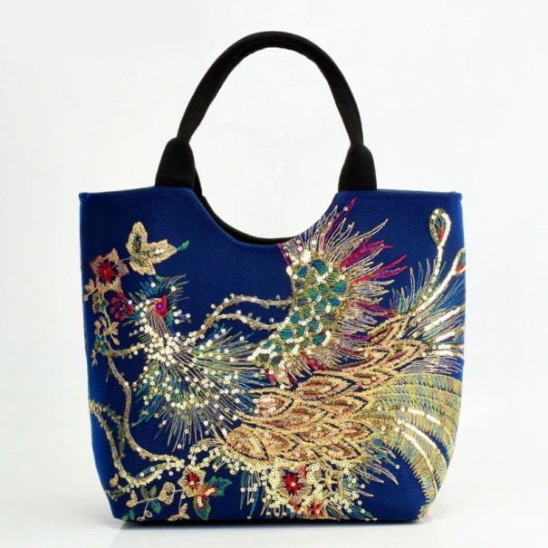 Bolso étnico de mujer azul oscuro