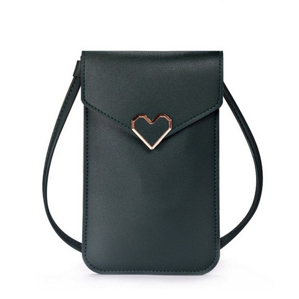 Bolso para móvil de mujer verde oscuro