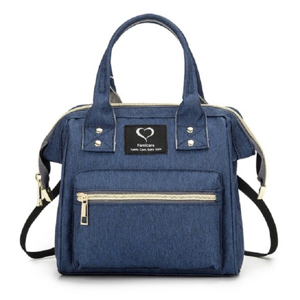 Bolso práctico para mamás azul oscuro