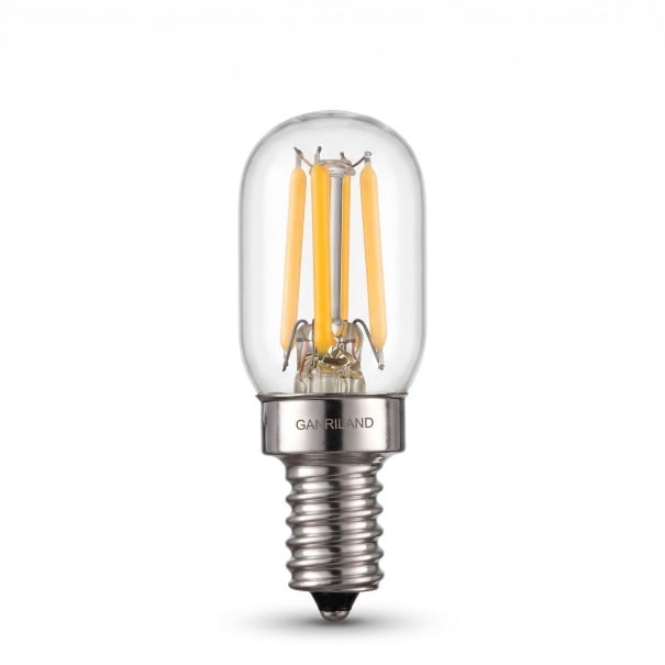 Bombilla LED regulable T20 E14 Forma tubular con filamentos LED 2 W 220–240 V 55 x 20 mm Bombilla clara Blanca cálida 2200 K Para lámparas y luminarias 1