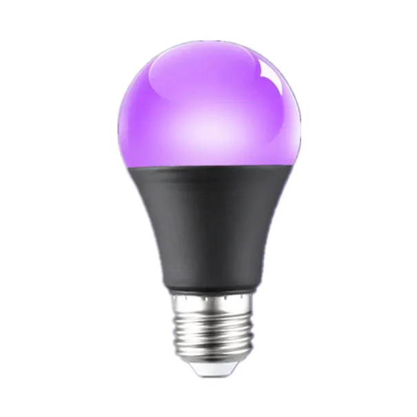 Bombilla LED UV de 12 W, E27, 399-400 nm, luz negra para decoraciones reactivas a los rayos UV, detección de fluorescencia, iluminación negro