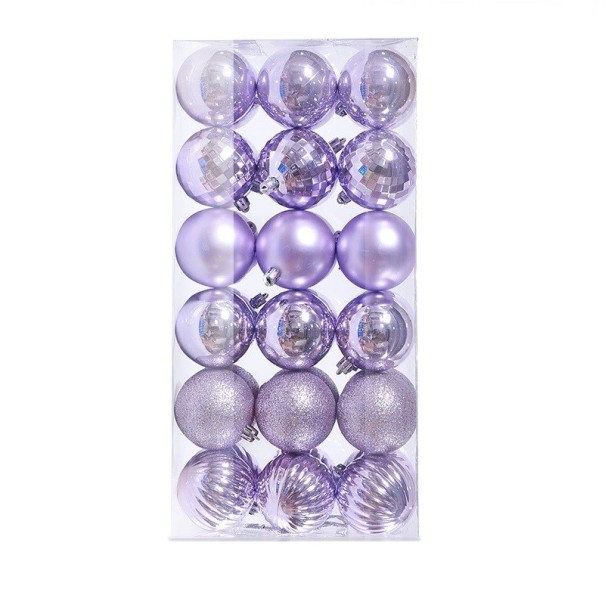 Bombki choinkowe 36 szt. 4 cm jasny fiolet