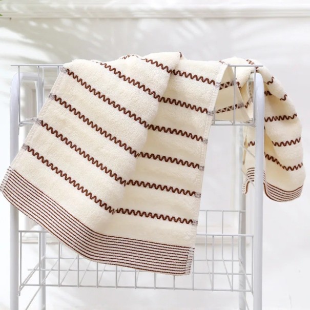 Bomullshandduk Mjuk handduk Kvalitetshandduk i bomull 35 x 75 cm beige