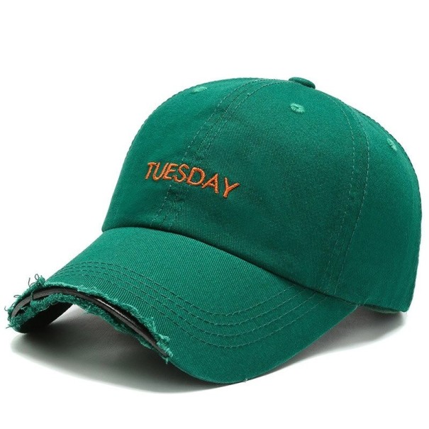 Boné com dias verde escuro