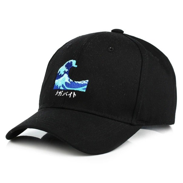 Boné com onda do mar preto