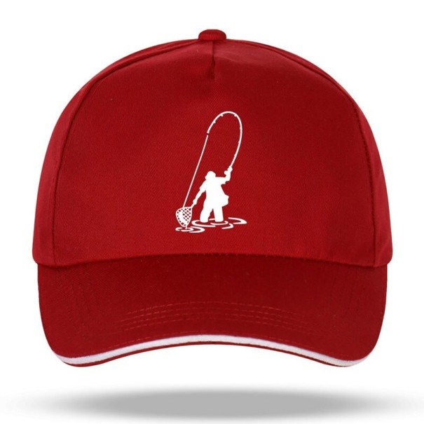 Boné com pescador vermelho escuro 3