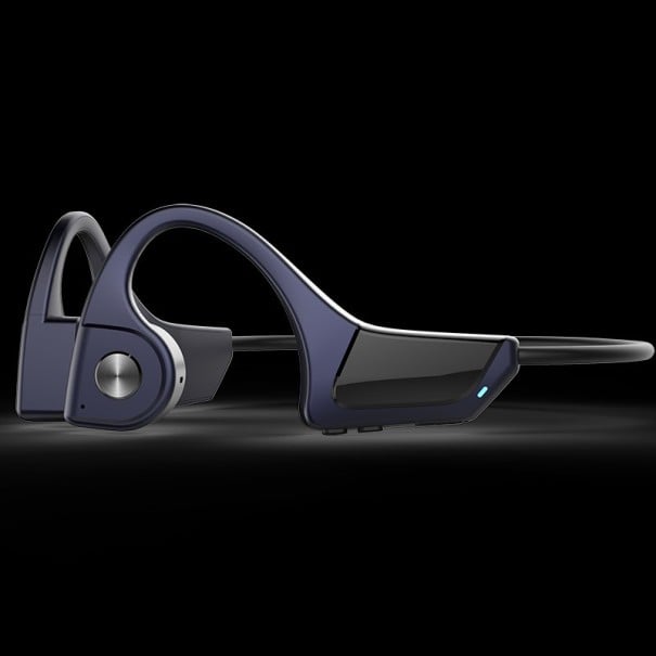 Bone conduction headphones with microphone for music and calls Battery life 8 to 9 hours Bluetooth 4.1 Volume control Impedance 32 Ω blue