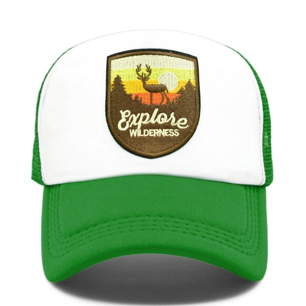 Boné Trucker com Cervo verde