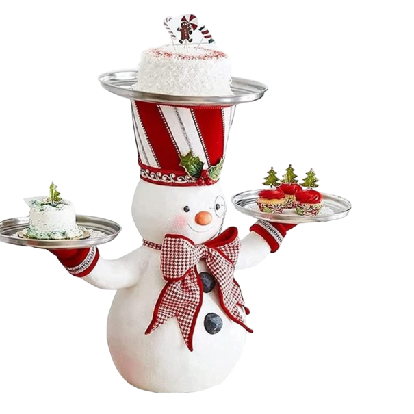 Bonhomme de neige avec plateau 1