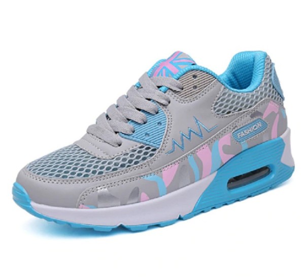 Bonitas zapatillas de mujer Samara gris y azul 37