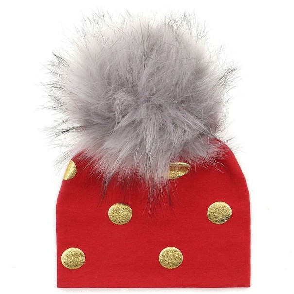 Bonnet d'enfant avec pompon Becky rouge 6