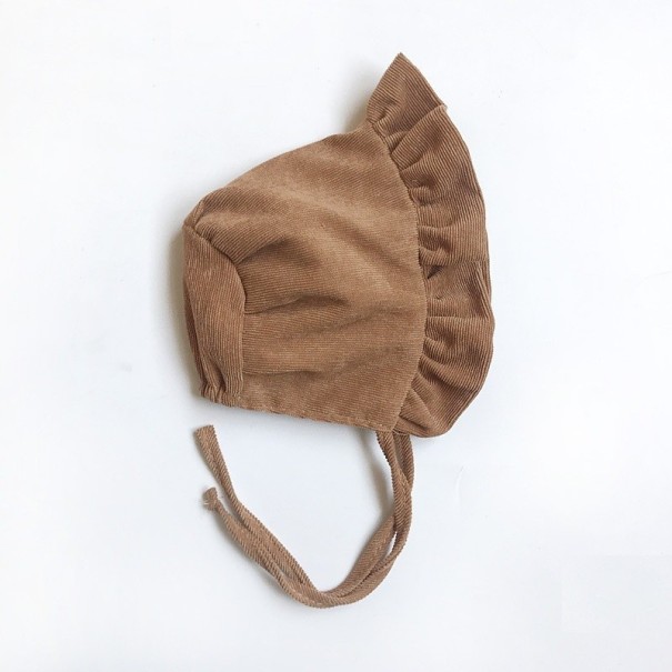 Bonnet d'enfant avec volants Jodie marron
