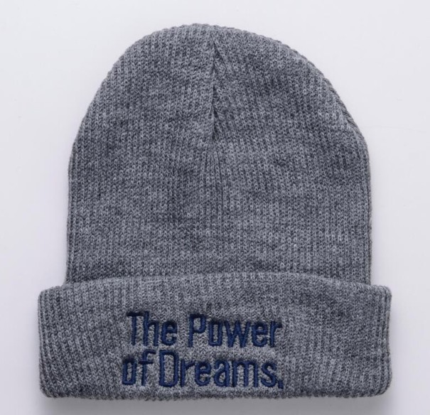 Bonnet d'hiver avec inscription gris