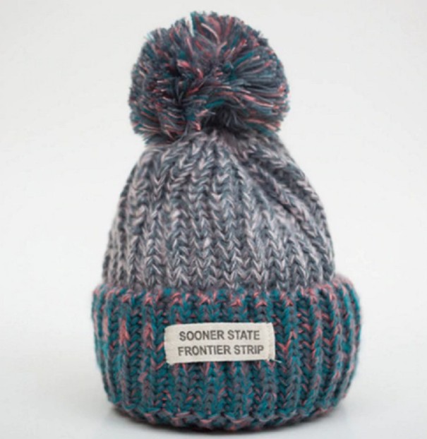 Bonnet d'hiver pour enfants avec pompon J864 gris