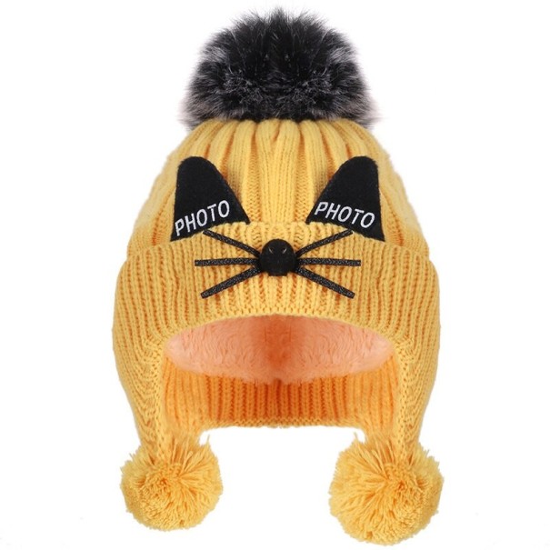 Bonnet d'hiver pour enfants jaune