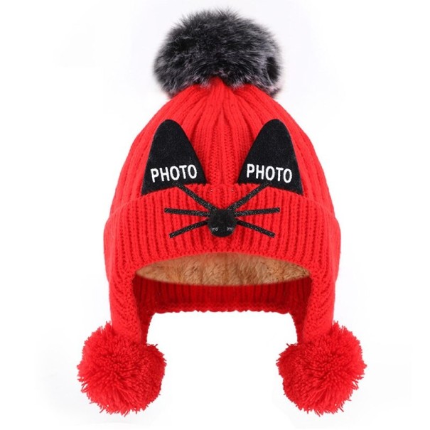 Bonnet d'hiver pour enfants rouge