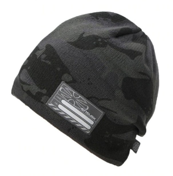 Bonnet d'hiver pour homme avec motif militaire J1458 gris