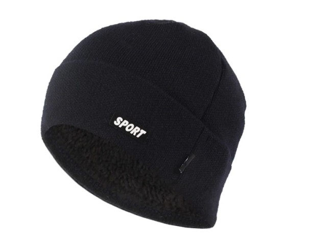 Bonnet d'hiver pour homme SPORT bleu foncé