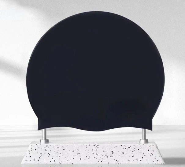 Bonnet de bain en silicone étanche Taille S élastique Équipement pour nageurs antidérapant noir
