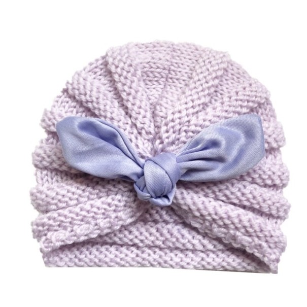 Bonnet en crochet pour enfants lavande