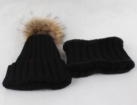 Bonnet en polaire pour enfants avec col J3282 11
