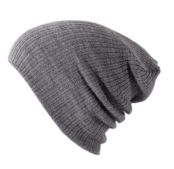 Bonnet en tricot pour homme J3516 gris