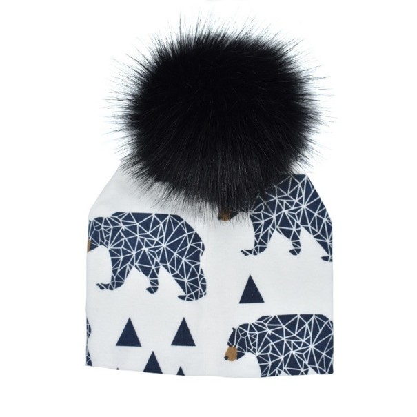 Bonnet pour enfants avec pompon en fourrure Stacey 10