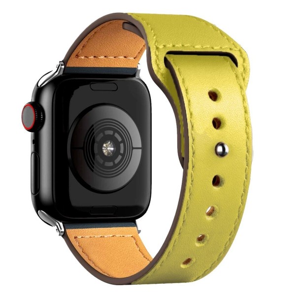 Bőr szíj Apple Watch 38mm / 40mm / 41mm T860-hoz sárga