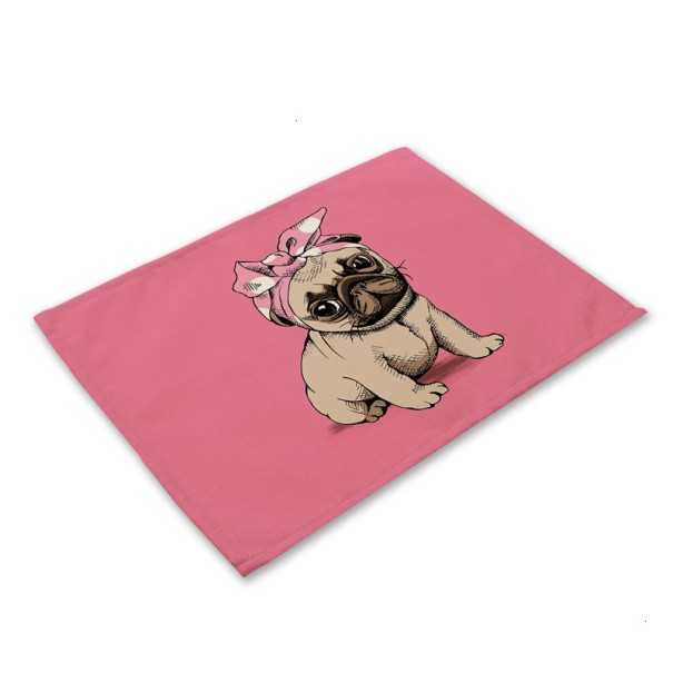 Bordstablett med bulldogmotiv 3