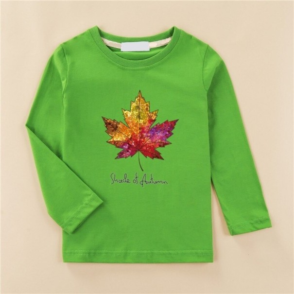Børne langærmet T-shirt B1668 grøn 12