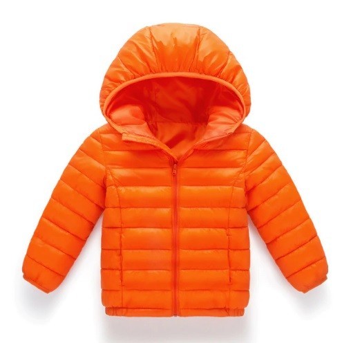 Børne quiltet jakke J3024 orange 10