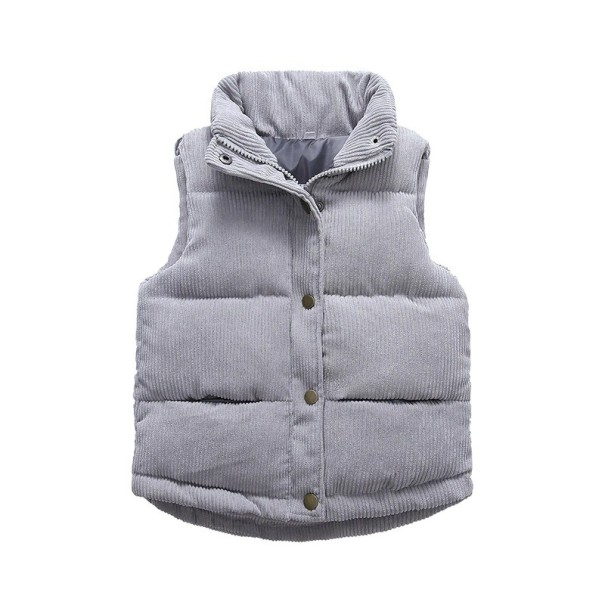 Børne quiltet vest L1826 grå 4